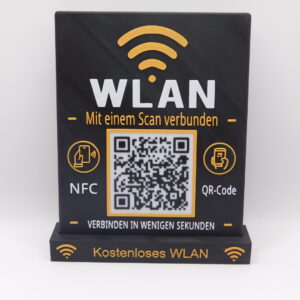 WLAN-Schild mit QR-Code & NFC