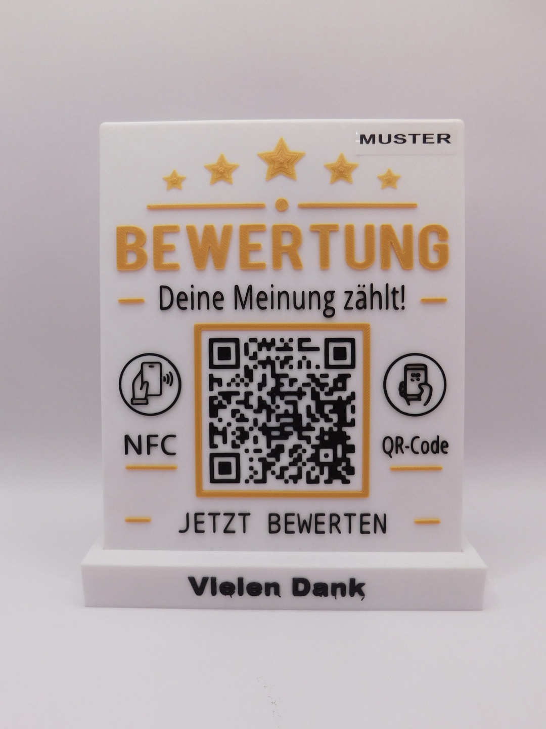 Personalisiertes Bewertungsschild mit QR-Code & NFC – Bild 2