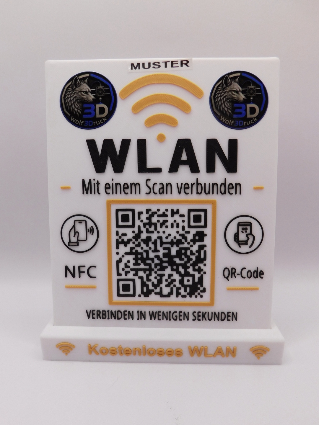WLAN-Schild mit QR-Code & NFC | Individuell personalisiert – Bild 3